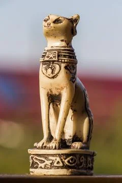 Statuette of a cat Stock Photos