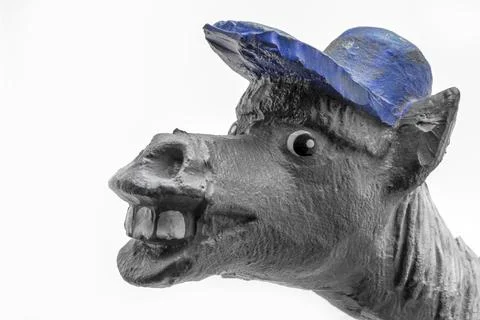 Statuette of a donkey head Stock Photos