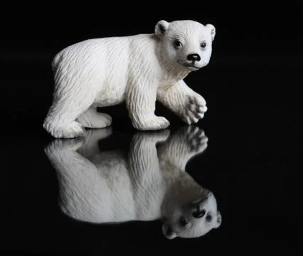 Statuette of a polar bear Stock Photos