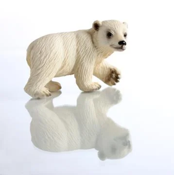 Statuette of a polar bear Stock Photos