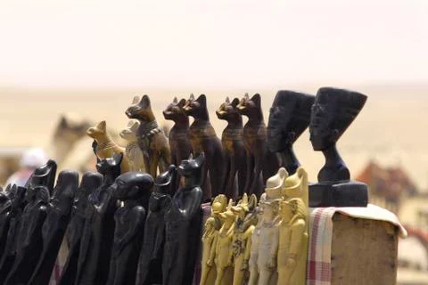 Statuettes in the egypt Stock Photos