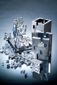 Statuettes On A Glass Stock Photos