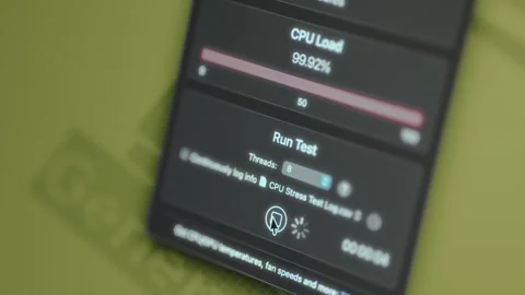 Status bar indicating the CPU load Stock Footage 327473349