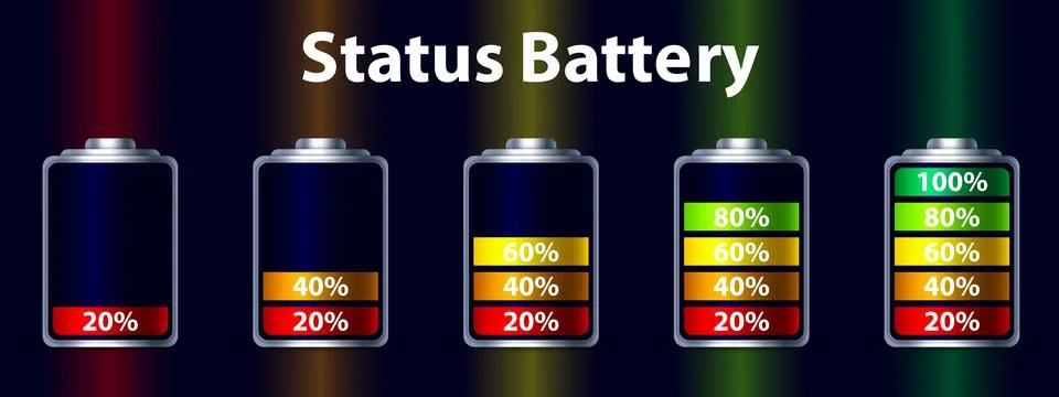 Status battery Illustrazione stock