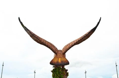 The status of eagle in langawi Stock Photos