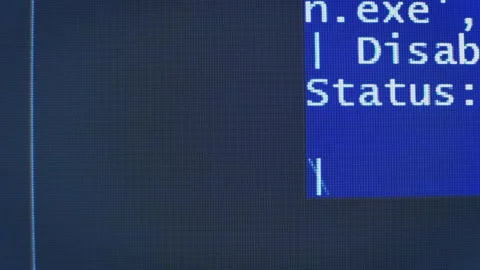Status - failed screen message from coding system, copyspace Stock Footage 157407613