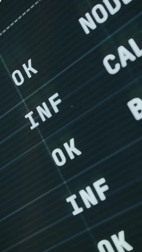 Status indicators, status codes OK, WRN and INF Stock Footage 334438805