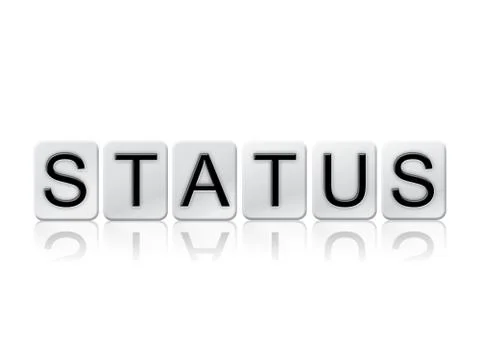 Status Isolated Tiled Letters Concept and Theme Stock Illustration