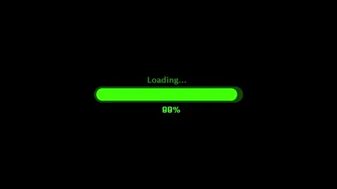 Status loading and upload bar animation green color with black background screen 動画素材 275008598