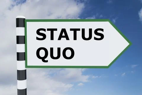 Status Quo concept Stock Illustration