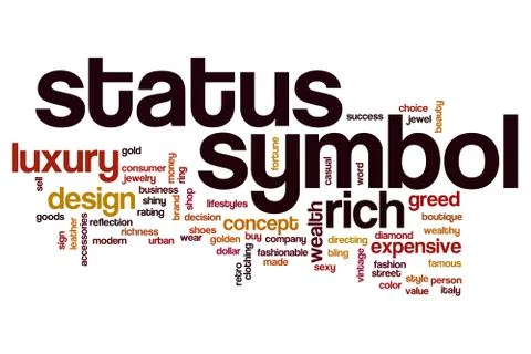 Status symbol word cloud concept Illustrazione stock