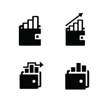 Status on Wallet set Stock Illustration