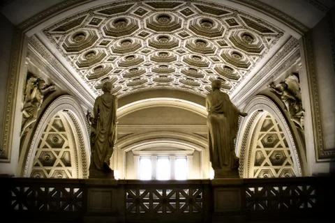 Statutes looking away Fotos de archivo