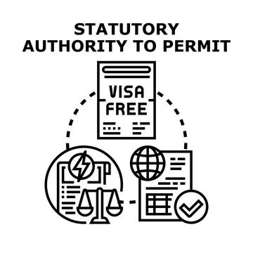Statutory authority to permit global visa free travel Stock Illustration