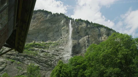Staubbach Fall, Switzerland Video stock 219754508