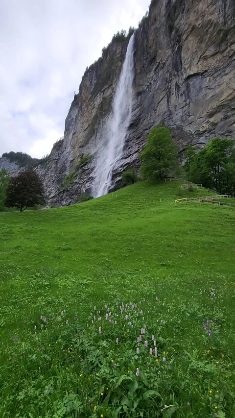 Staubbach waterfall view. Stock Footage 199667263