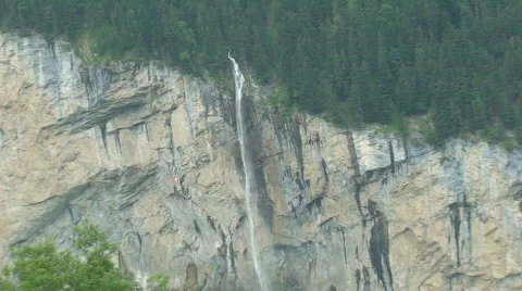 Staubbach zoom in Stock Footage 809721