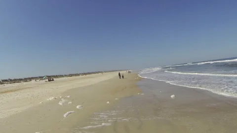 St.Augustine Beach Drone Aerial Stock Footage 93359010