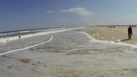 St.Augustine Beach Drone Aerial Stock Footage 93359026