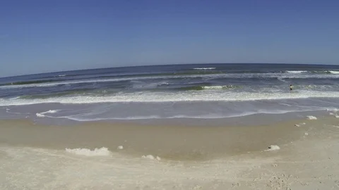 St.Augustine Beach Drone Aerial Stock Footage 93359047