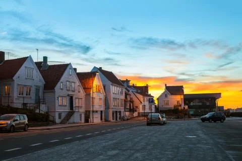Stavanger at sunset time Foto stock