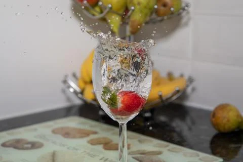 Stawberry Splash 写真素材