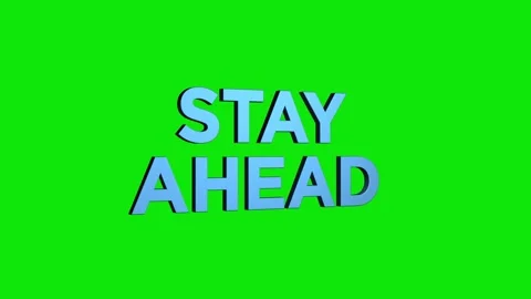 Stay ahead 3d text animation with rotating effect. business development and.. Stock-Footage 313876835