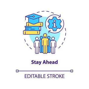 Stay ahead concept icon Stock Illustration