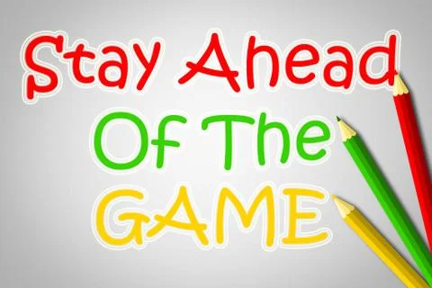 Stay ahead of the game concept Stock Illustration