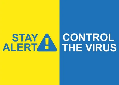 Stay Alert, Control The Virus, Save Lives Stock Illustration