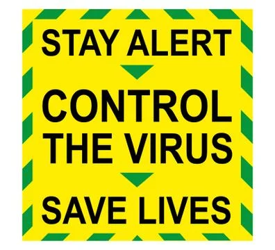 Stay Alert, Control The Virus, Save Lives Stock Illustration