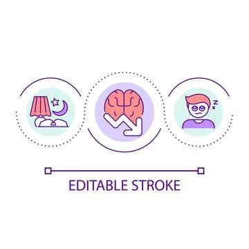 Stay all night loop concept icon Stock Illustration