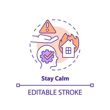 Stay calm concept icon Ilustración de archivo