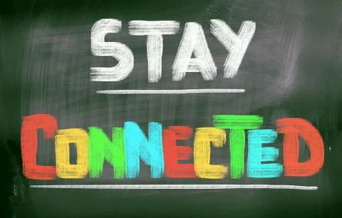 Stay connected concept Illustrazione stock
