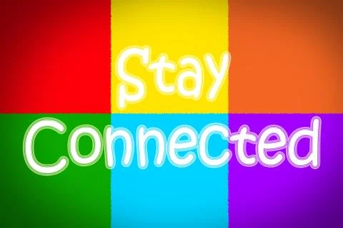 Stay connected concept Stockillustratie
