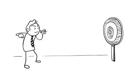 Stay Focus Doodle Stock Illustration