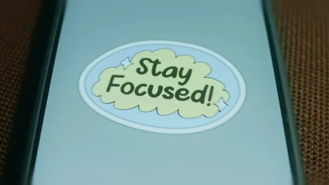Stay Focused sticker, learning concept, presentation Stock Footage 310051373