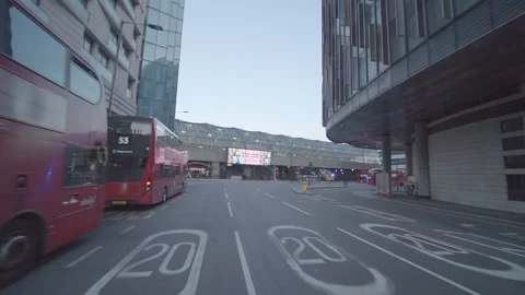 "Stay Home" billboard in central London during lockdown Stock Footage