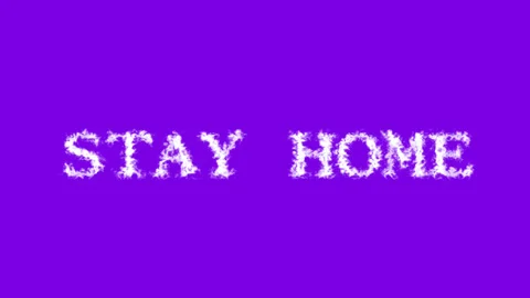 Stay Home cloud text effect violet isolated background Stock Footage 138721929