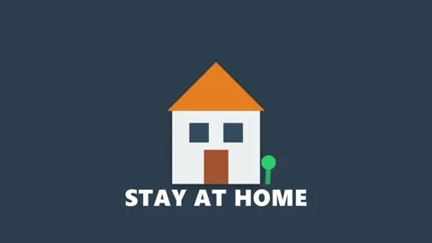 Stay at home coronavirus lockdown concept. Stock Footage 334659168
