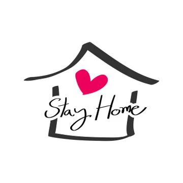 Stay Home Stock-Illustration