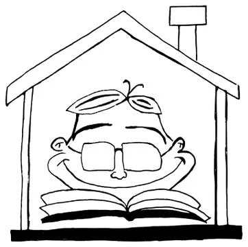 Stay at home Illustrazione stock