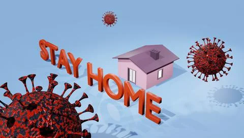 Stay home Stock Illustration