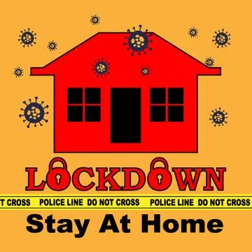 Stay At Home - Lockdown Stock Illustration