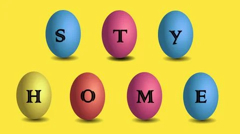 Stay home pattern Stock Illustration