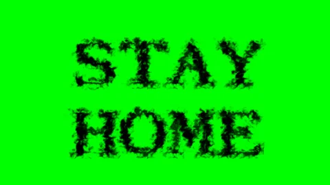 Stay Home smoke text effect green isolated background Stock-Footage 139624364