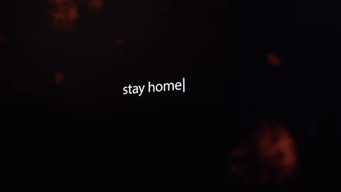 Stay Home web search request on a black background. 動画素材 128534183