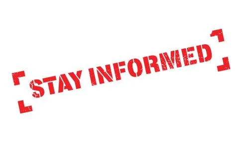 Stay Informed rubber stamp Stock Illustration