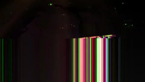 Stay patient text animation with digital glitch effects on dark background for Stockbeeldmateriaal 345128430