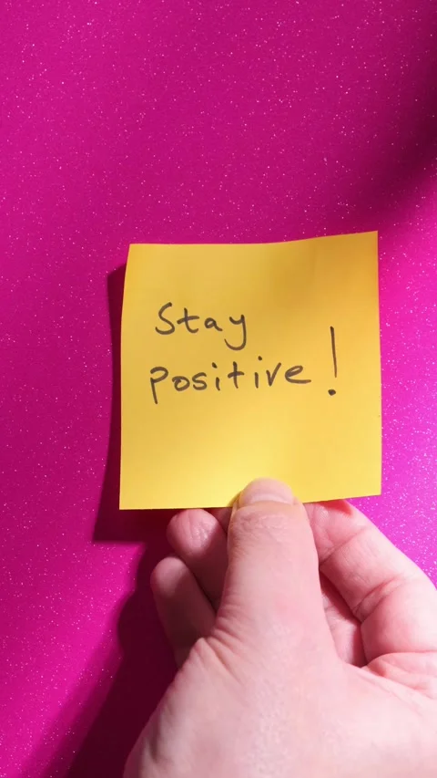 Stay Positive note Stock-Footage 294929853